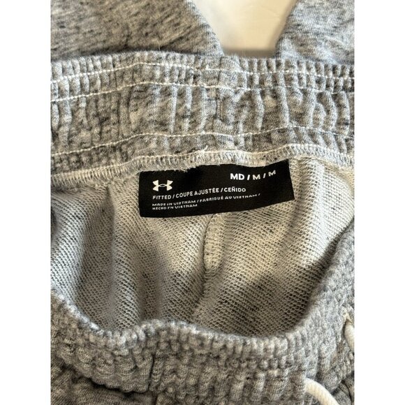 Under Armour Mens Rival Terry Joggers~Size M~Grey/Black Marble Look Pants - Picture 9 of 10